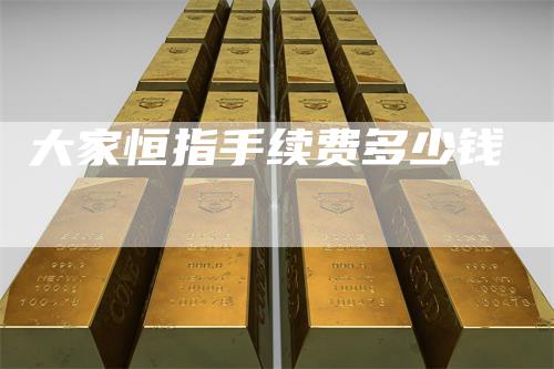 大家恒指手续费多少钱