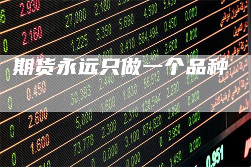 期货永远只做一个品种