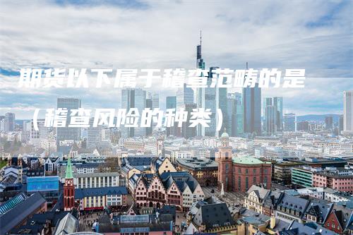期货以下属于稽查范畴的是（稽查风险的种类）