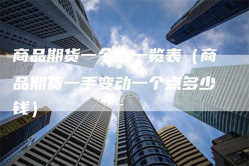 商品期货一个点一览表（商品期货一手变动一个点多少钱）