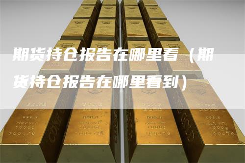 期货持仓报告在哪里看（期货持仓报告在哪里看到）