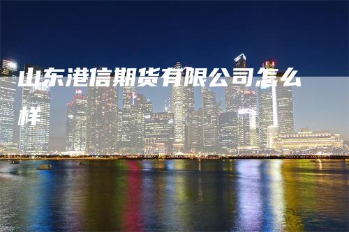 山东港信期货有限公司怎么样