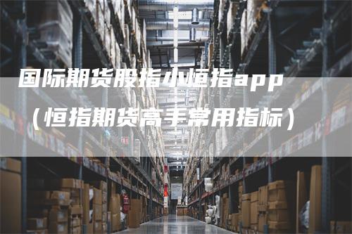 国际期货股指小恒指app（恒指期货高手常用指标）