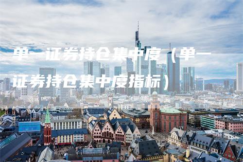 单一证券持仓集中度（单一证券持仓集中度指标）