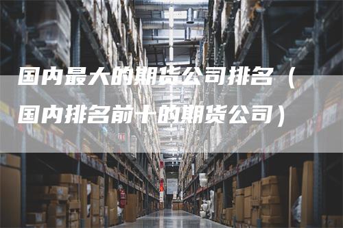 国内最大的期货公司排名（国内排名前十的期货公司）