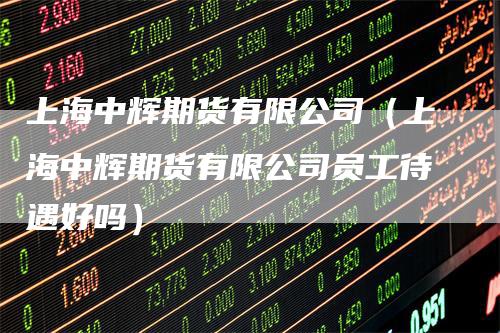 上海中辉期货有限公司（上海中辉期货有限公司员工待遇好吗）