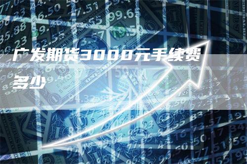 广发期货3000元手续费多少