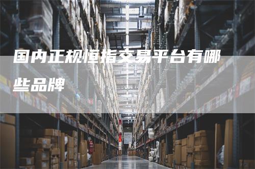 国内正规恒指交易平台有哪些品牌