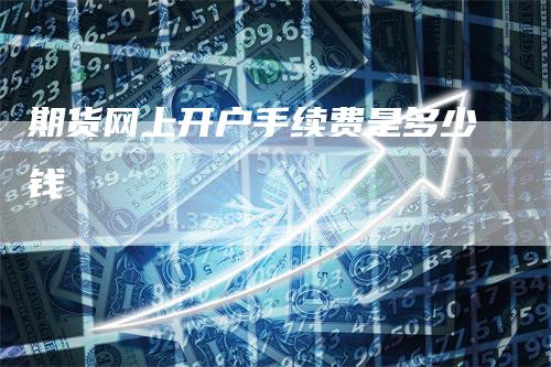 期货网上开户手续费是多少钱