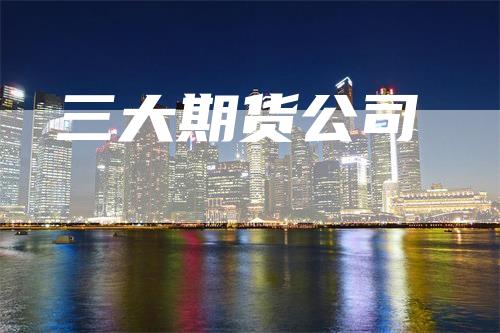 三大期货公司