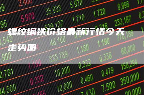 螺纹钢铁价格最新行情今天走势图