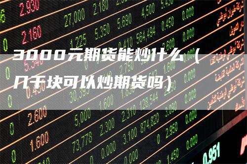 3000元期货能炒什么（几千块可以炒期货吗）