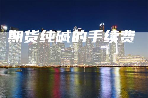 期货纯碱的手续费