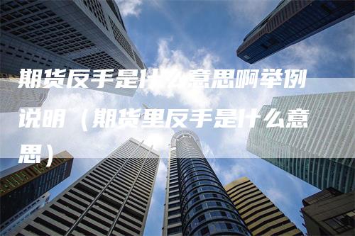 期货反手是什么意思啊举例说明（期货里反手是什么意思）