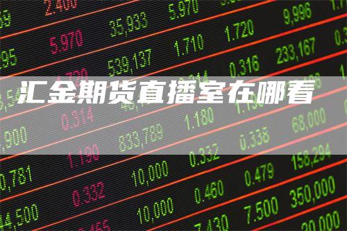 汇金期货直播室在哪看
