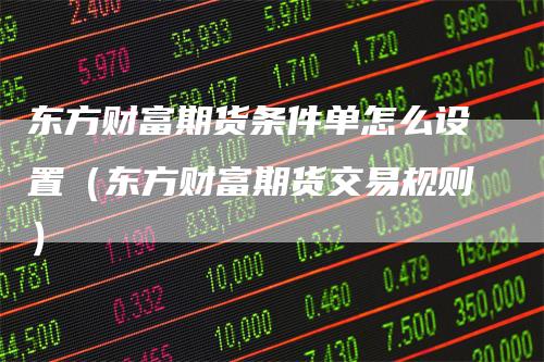 东方财富期货条件单怎么设置（东方财富期货交易规则）