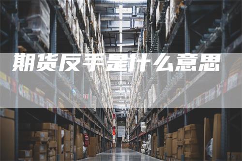 期货反手是什么意思