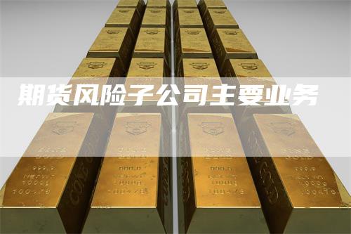 期货风险子公司主要业务