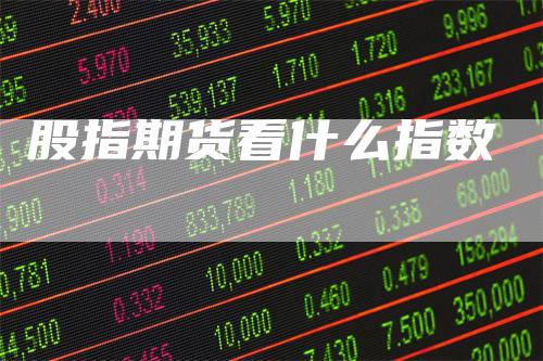 股指期货看什么指数
