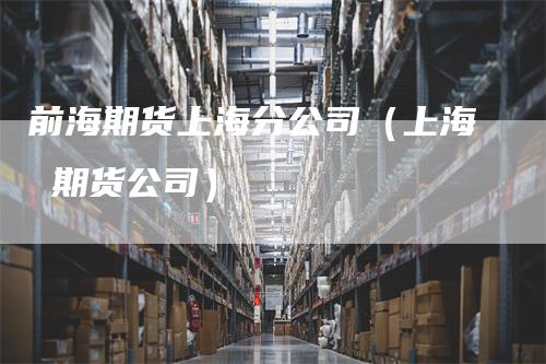 前海期货上海分公司（上海 期货公司）