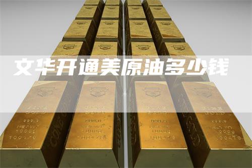 文华开通美原油多少钱