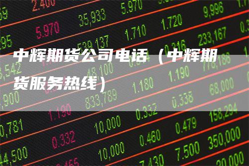 中辉期货公司电话（中辉期货服务热线）