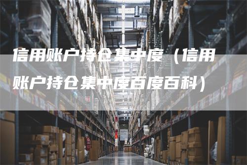 信用账户持仓集中度（信用账户持仓集中度百度百科）
